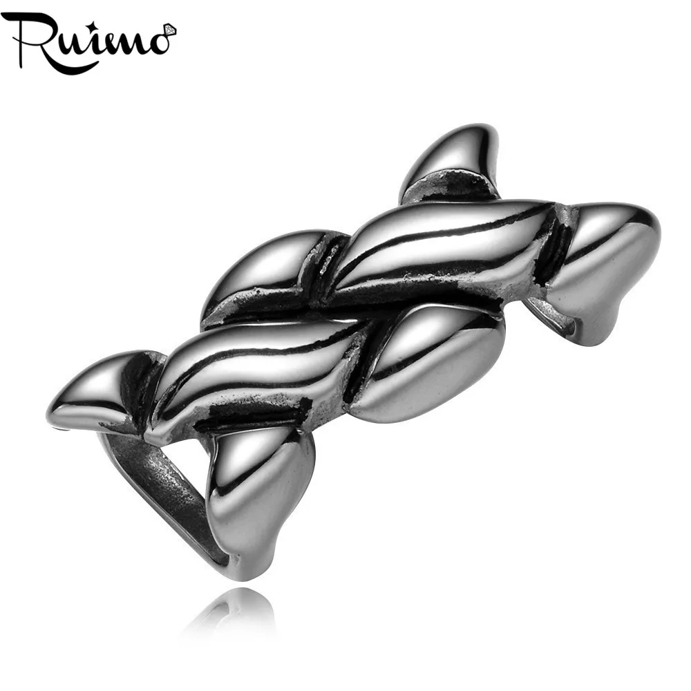 Переплетенные амулеты RUIMO из нержавеющей стали 316l бисер с большим отверстием 12x6