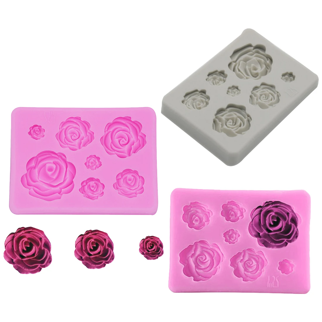 Силиконовая форма в форме розы для мастики выпечки шоколада инструмент