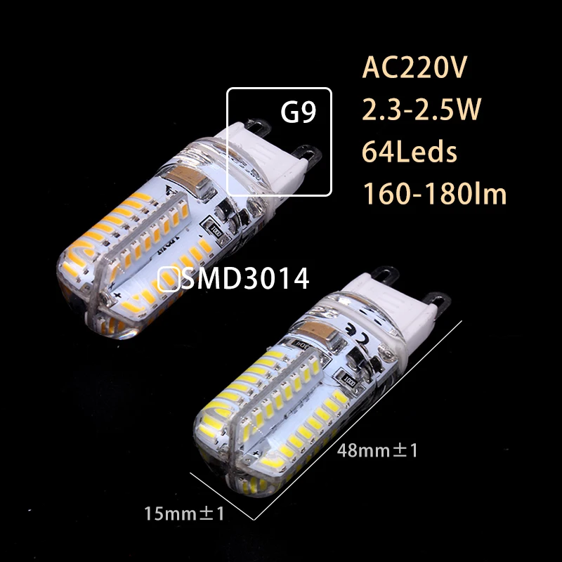 64 G9 Lkltfx 3 Вт 2 1 Вт G9 G4 светодиодный SMD3014 48 60 Светодиодный S 220V 12V g 9 Точечный светильник светодиодный светильник вниз светильник светодиодный лампы теплый белый/белый Светодиодный прожектор 24 32 104 светодиодный s - Испускаемый цвет: 64 G9