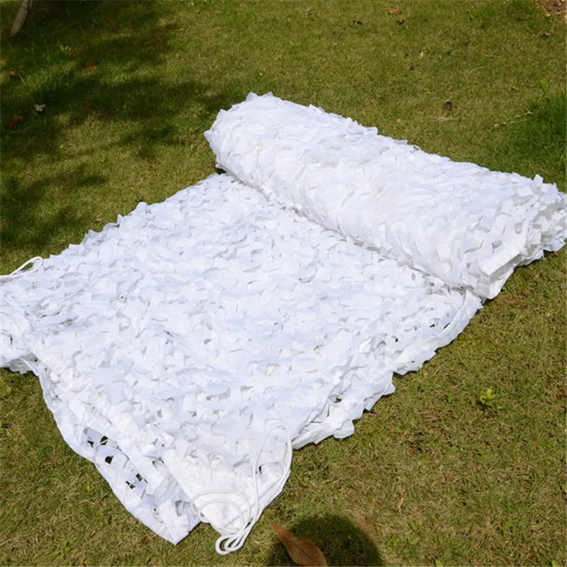 

3MX4M Snow White Camo Netting Camouflage Netting Sunshade house Wedding party decorations Sun Shelter Photograph Balcony Netting