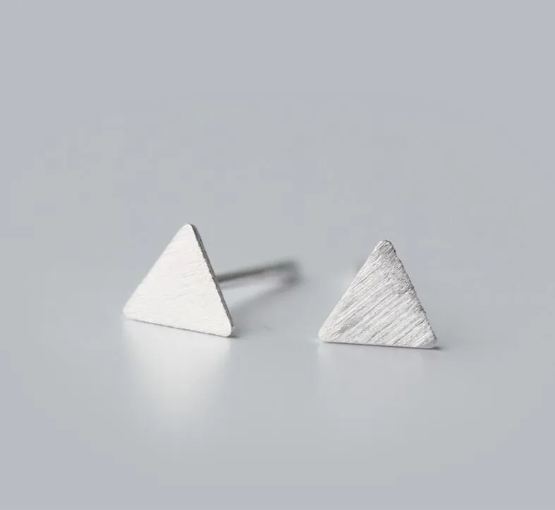 

Jisensp New Arrival Geometric Triangle Stud Earrings Fashion Jewelry for Women Simple Design Solid Earrings Wedding Gift bijoux