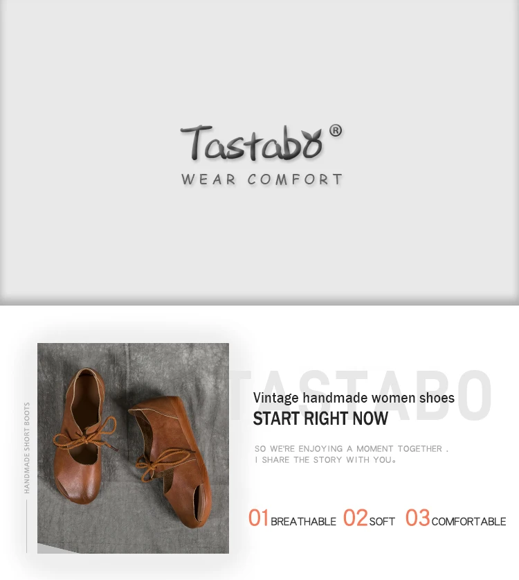 Tastabo/кожаная обувь; удобная мягкая обувь на плоской подошве; цвет желтый, коричневый; Повседневная дышащая женская обувь ручной работы