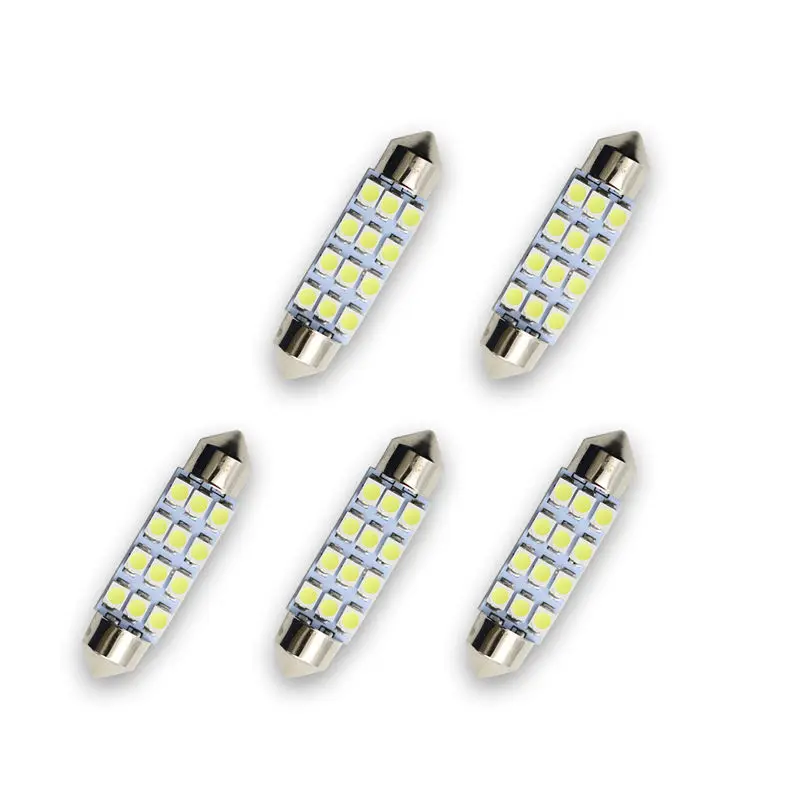 Автомобильный купольный светильник 2 шт. 12 3528 SMD светодиодный 40 мм лампочка