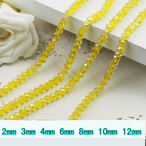 

5040 AAA Top Quality Light Topaz AB Color Loose Crystal Glass Rondelle beads.2mm 3mm 4mm,6mm,8mm 10mm,12mm Free Shipping!
