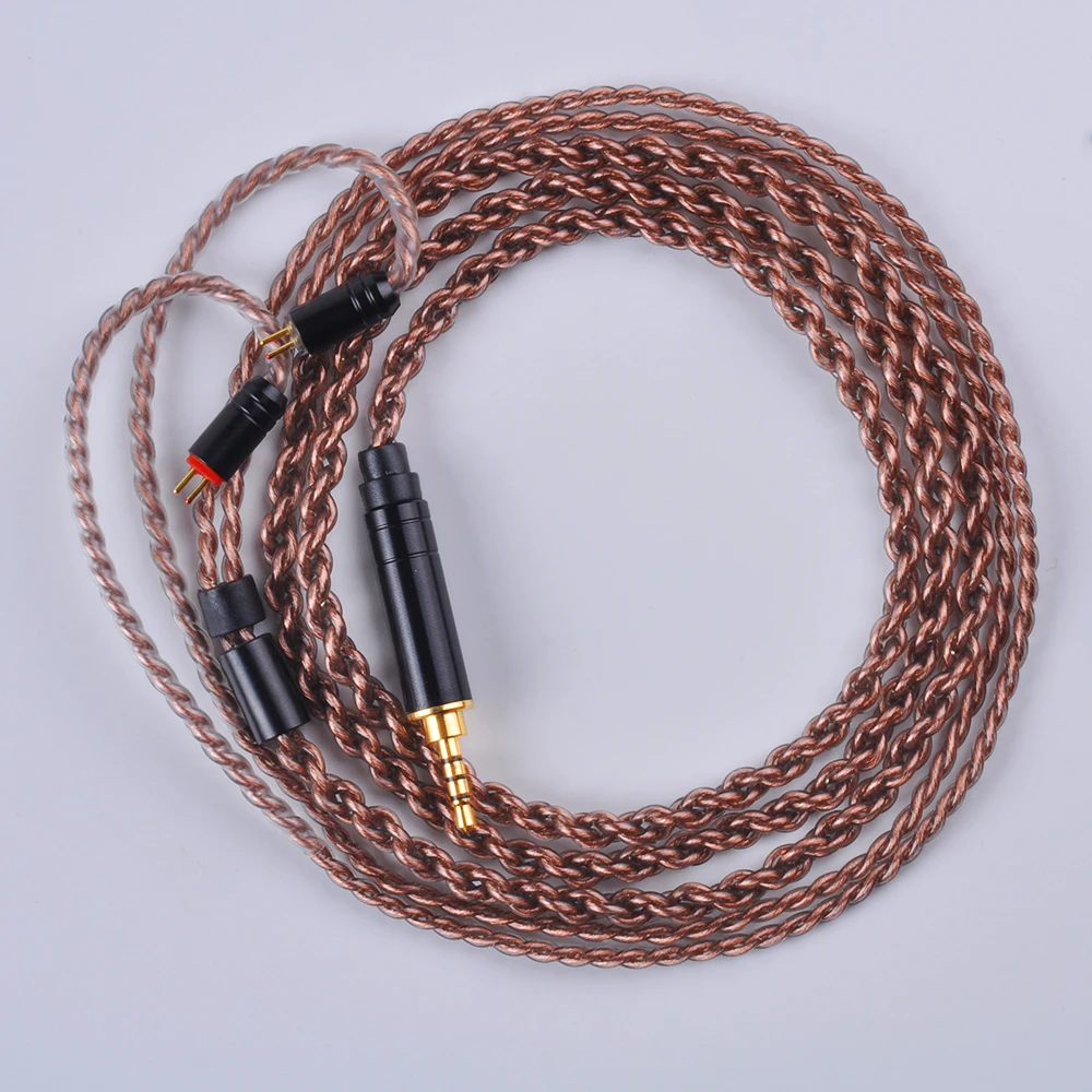 Yinyoo 4 ядра 2 5/3 5/4 мм высокие посеребренные наушники с медным покрытием обновленный