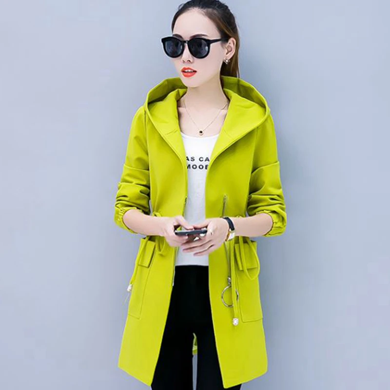 Весенне осенняя Новинка тонкая модная ветровка для женщин большой размер