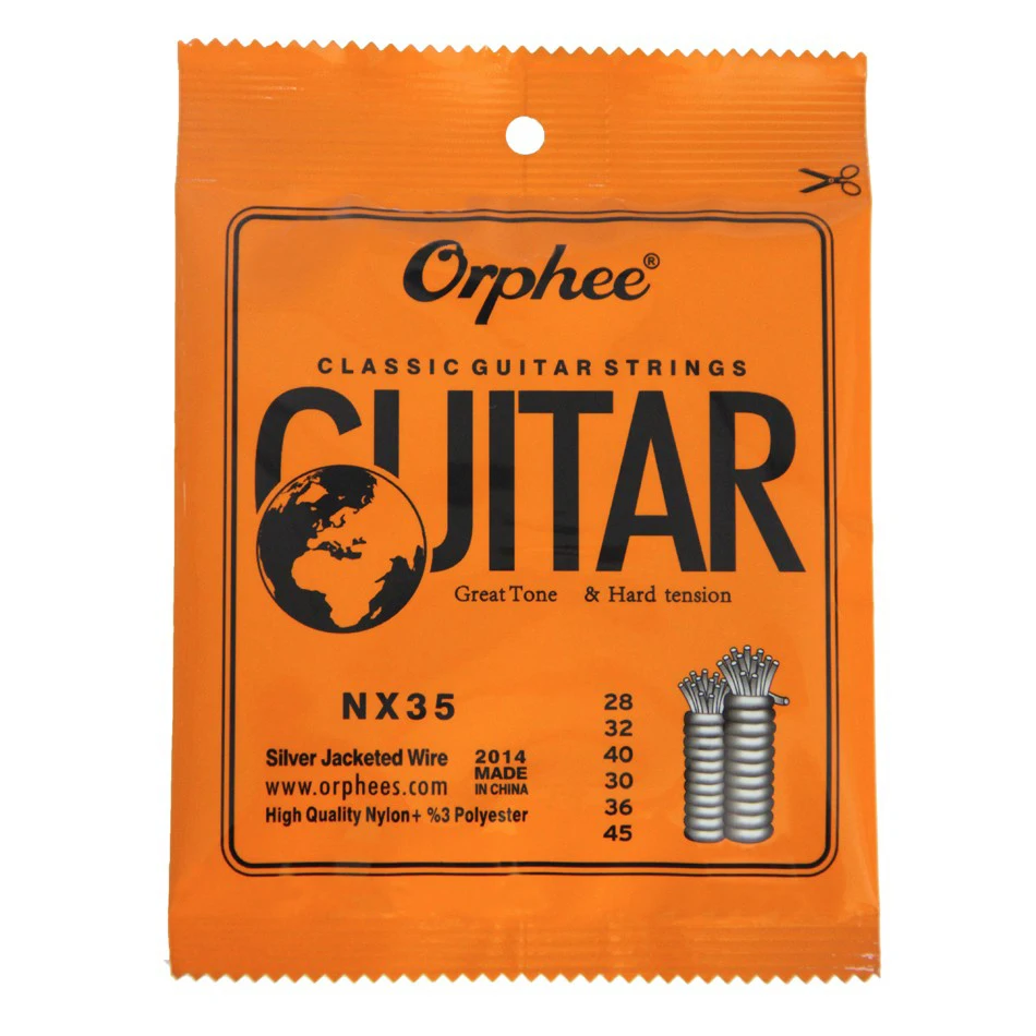 Набор классических струн для классической гитары нейлон и Посеребренная