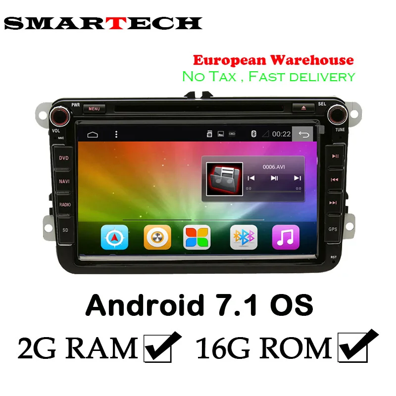2Din Volkswagen Android 7 1 аудио автомобиля авто радио dvd плеер gps для VW GOLF 6 поло Бора JETTA B6 PASSAT