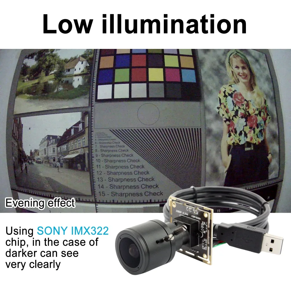 ELP низкая Подсветка usb модуль камеры SONY IMX322 печатная плата системы