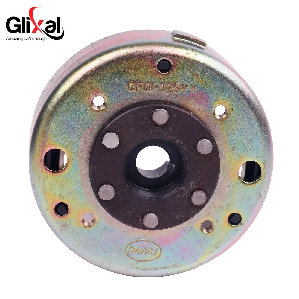 Glixal GY6 125cc 150cc маховик ротора катушки, обеспечивающий отсутствие вибрации при 6-катушки Статор для 152QMI 157QMJ Скутер мопед ATV Quad картинг