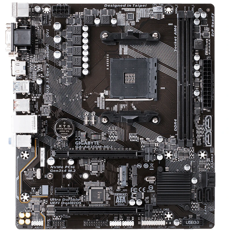 Для Gigabyte GA-B350M-HD3 Материнская плата AB350M-HD3 B350 разъем AM4 DDR4 USB3.0 SATA3.0
