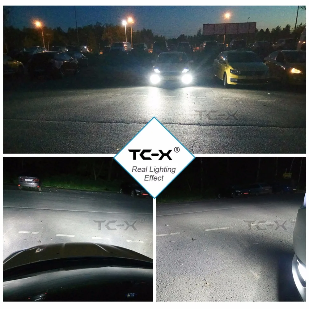 TC-X 2 Лампы СВЕТОДИОДНЫЕ Фары Автомобиля Комплект H11 880/H27 9006 9005 Z ES Регулируемый