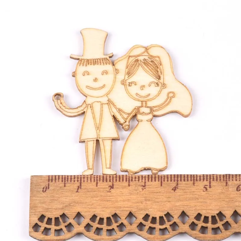 4 10 шт. деревянные DIY аксессуары натуральные деревянные Свадебные Mr& Mrs предметы для скрапбукинга украшения для украшения дома 30-50 мм mt197 - Цвет: 4