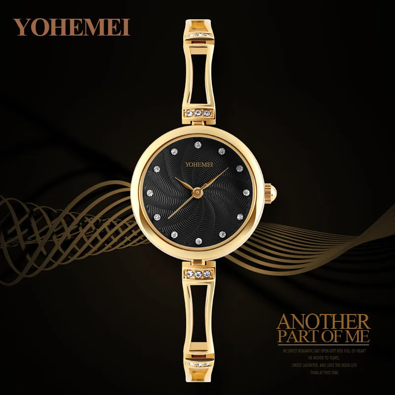 Yohemei Женская одежда Мода кварцевые часы ювелирные изделия застежка браслета