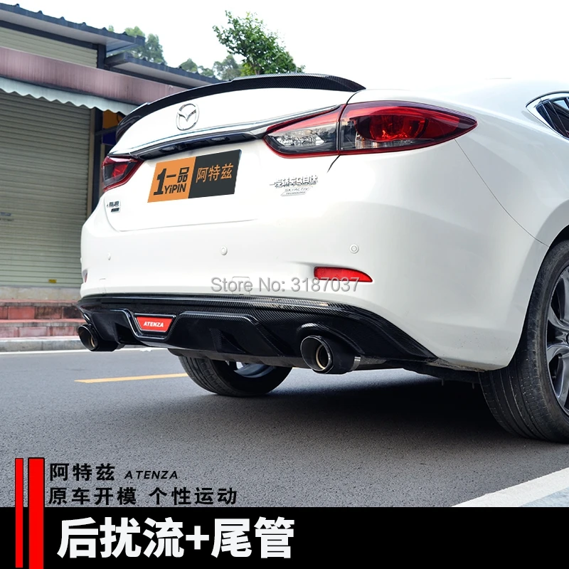 Для 14-17 MAZDA 6 ATENZA M6 ABS пластик задний диффузор бампер Защита багажника автомобиля Стайлинг