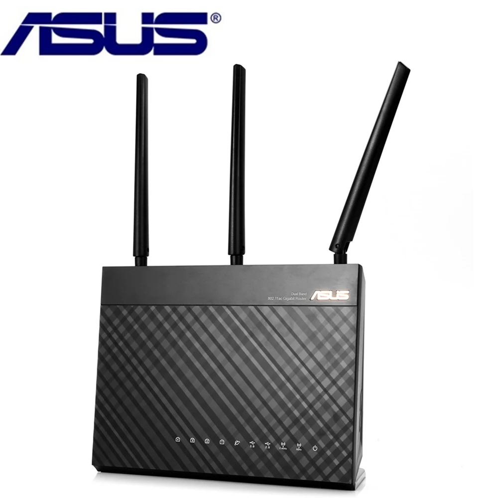 Оригинальный ASUS RT AC68U AC Беспроводной маршрутизатор 1000 м 2 4 ГГц/5 ГГц Dual Band Wi Fi