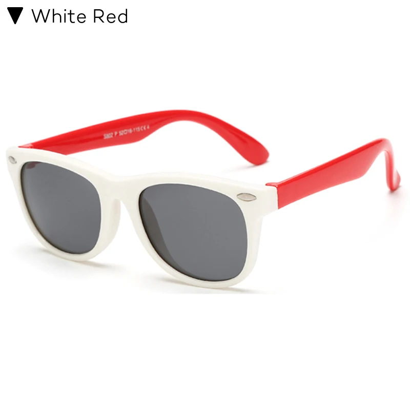 C4 White Red LongKeeper поляризационные солнцезащитные очки для детей для маленьких мальчиков и девочек, очки с гибкой оправой оправа прямоугольной формы для UV400 солнцезащитные очки Gafas De Sol Infantil - Цвет линз: C4 White Red