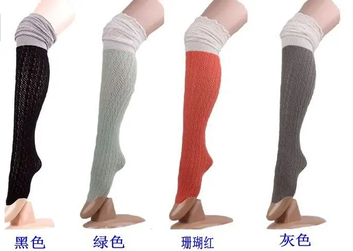 Women stockings Knitted Boot Cuffs Toppers Boot Socks leg warmers Crochet booty Gaiters 8 colors 15pairs/lot #3918