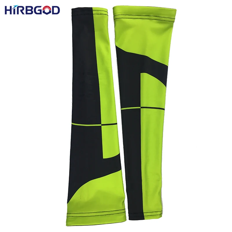 Зеленые спортивные нарукавники HIRBGOD 2017 мужские женские велосипедные