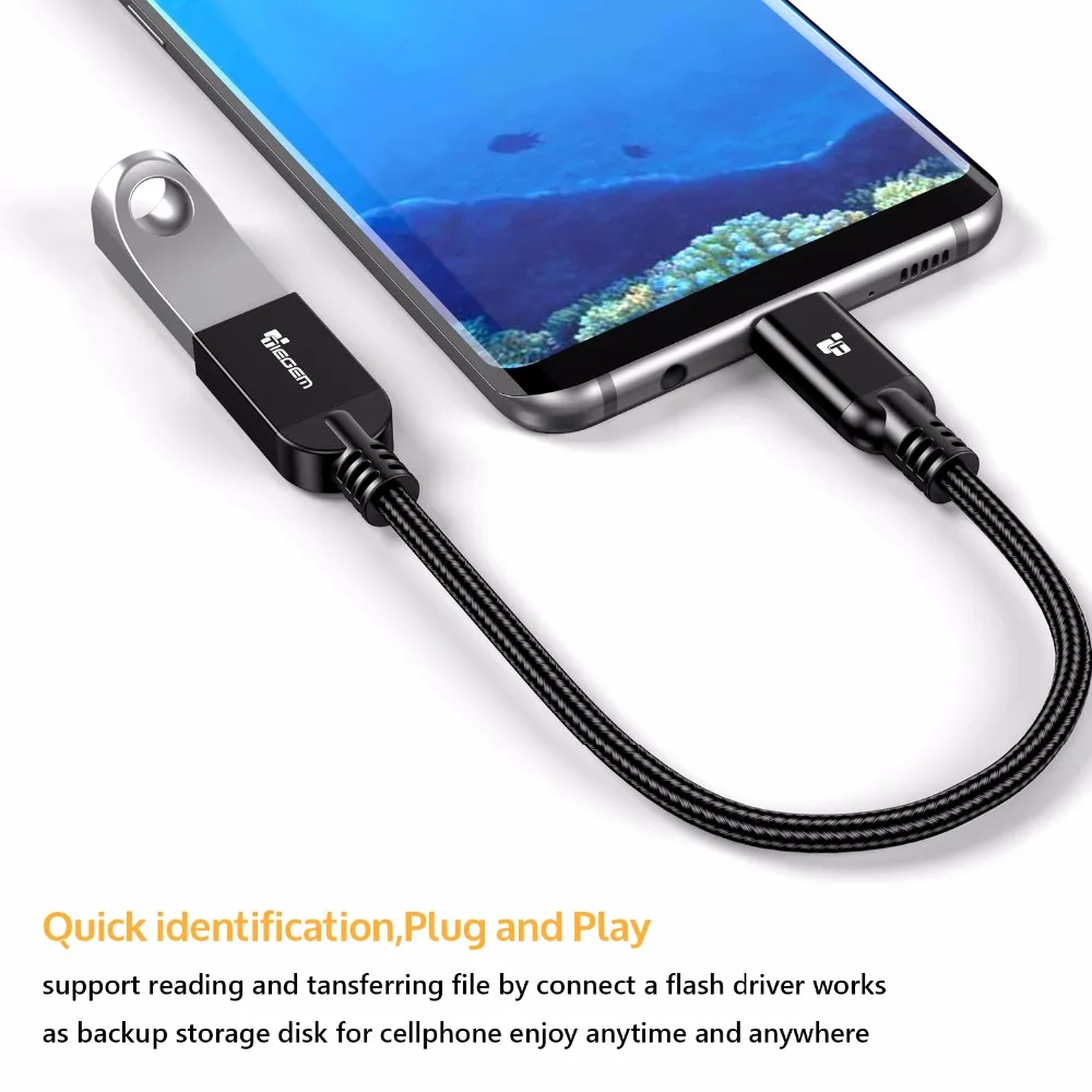 Кабель USB Type C OTG от Tiegem штекер к 3 0 Женский адаптер 5 Гбит/с для синхронизации