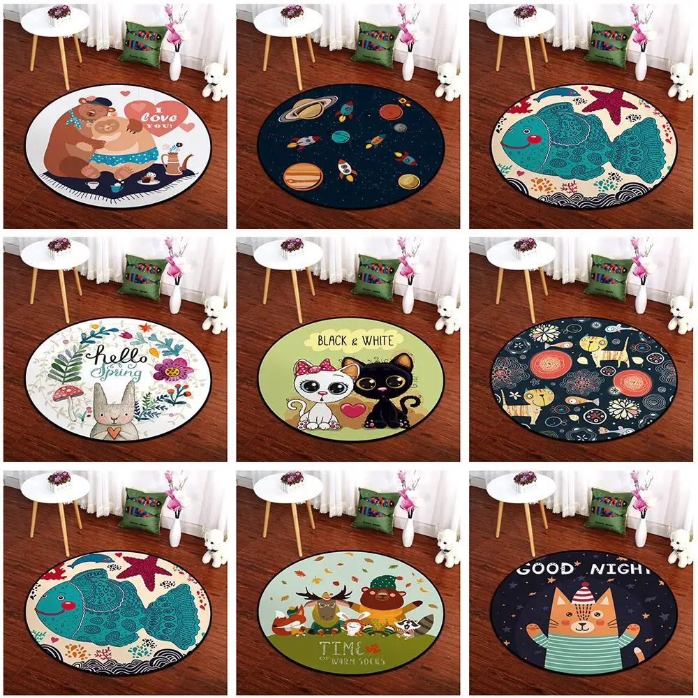 Детский ковер для спальни круглый гостиной компьютерное кресло коврик детской