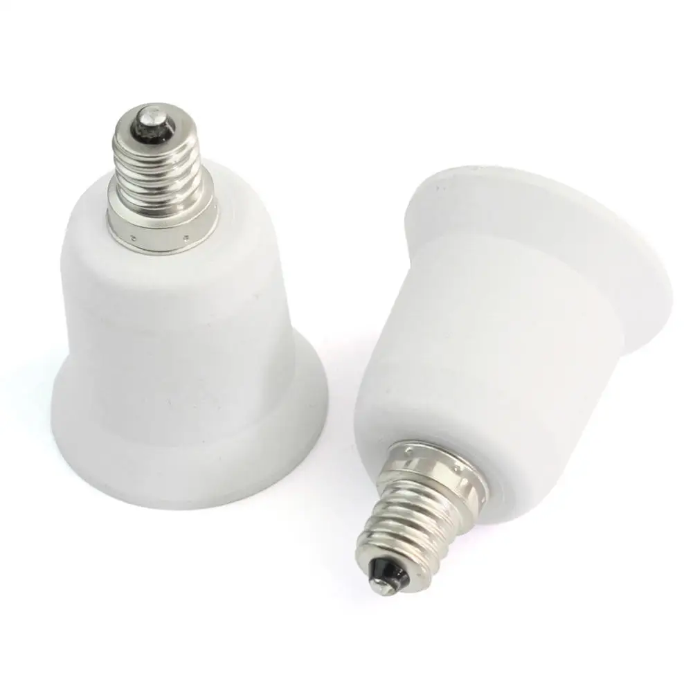 2pcs E12 Screw to E26 Base LED Light Bulb Lamp Adapter Converter Holder Socket|Конвертеры держателей ламп| |