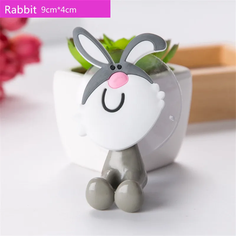 Rabbit Уход за ребенком зубная щетка комплекты для здравоохранения Милая мультяшная Присоска на присосках набор подвесных детских зубных щеток Держатель - Цвет: Rabbit