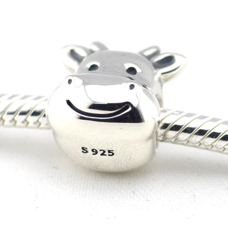 Бусина Шарм сделай сам из серебра 925 пробы с черной эмалью|fit pandora bracelet|fit pandoradiy beads |