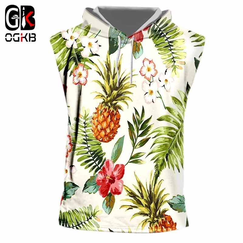 Толстовка без рукавов OGKB для фитнеса в стиле хип-хоп Мужская/Женская майка с