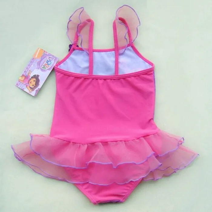 2017 Новый детский купальник Цельный для девочек сказочный танкини пляжная одежда
