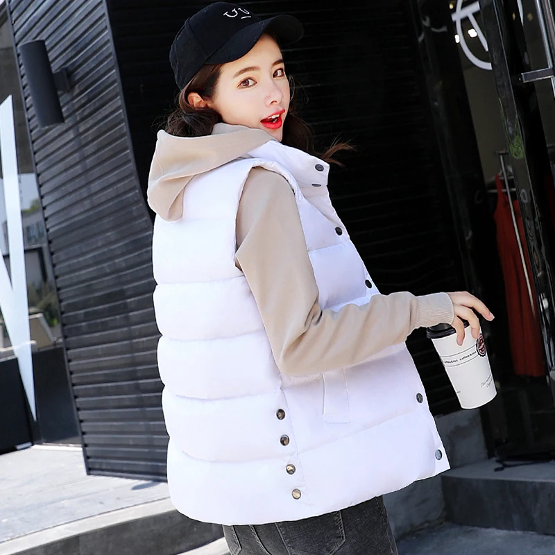 Женский однобортный жилет большого размера 5XL на осень и зиму 2019|Жилеты