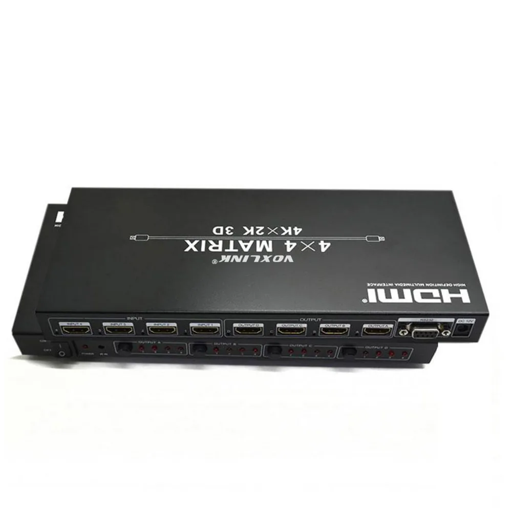 Качество 4x4 HDMI1.4 матричный коммутатор 4 в из HDMI Splitter Full HD 1080 P К x 2 3D HDTV видео аудио