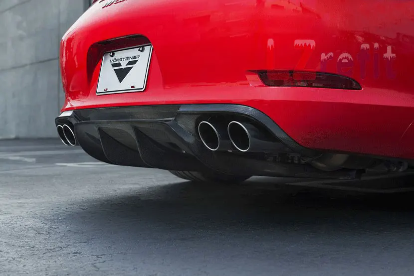 VRS Стиль Настоящее углеродное волокно задний бампер диффузор для Porsche 911 991 Carrera & S