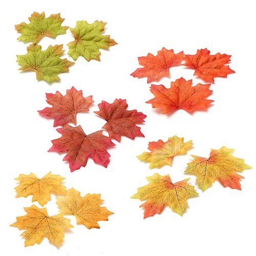 100 шт осенние листья Свадьба пользу осень кленовые украшения вечеринка | Дом и сад