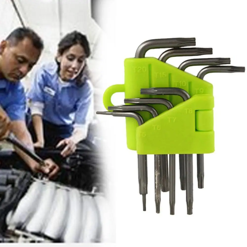 8 шт./компл. CRV CR V отвертка отвертки набор инструментов T5 T6 T7 T8 T9 T10 T15 T20 Звезда