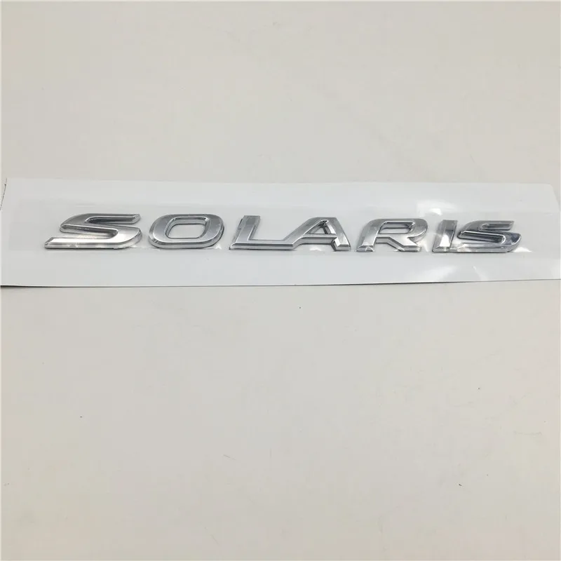 Для Hyundai Solaris эмблема логотип задней загрузки хромированная Серебристая Наклейка