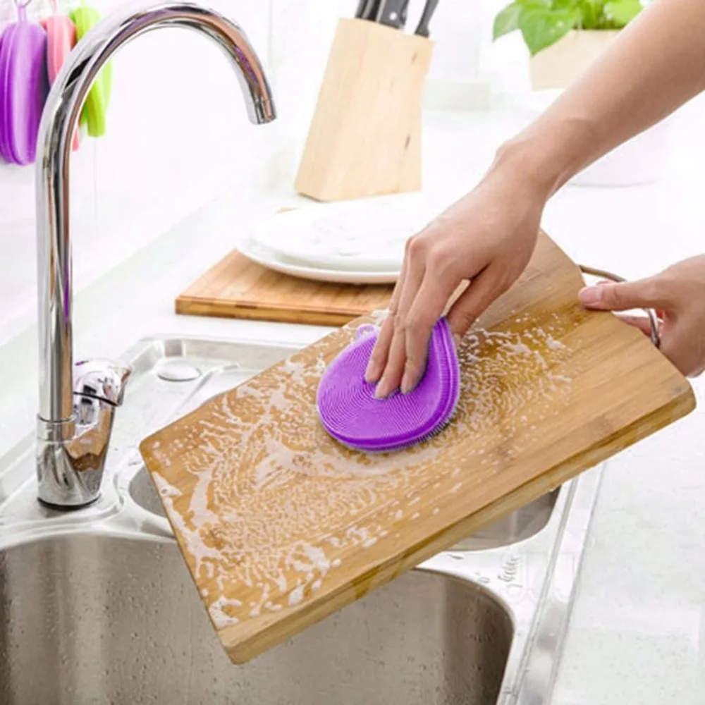 Чистящие щетки силиконовые чистящие для посуды сковородок легко мытья кухонный