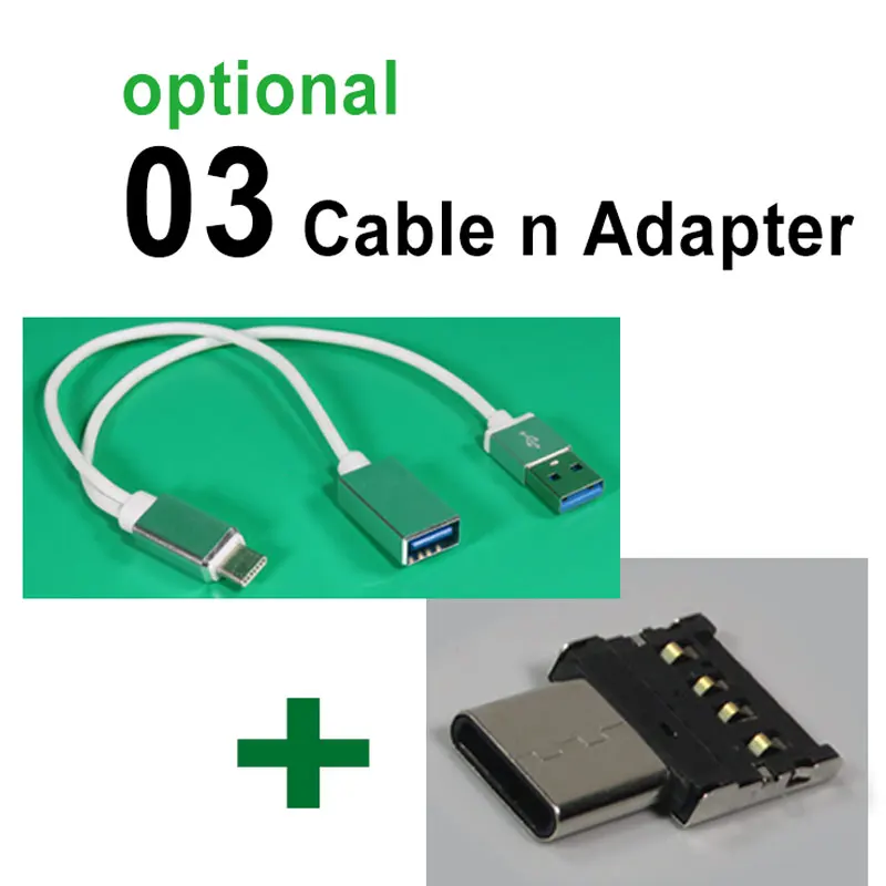 03 Cable n Adapter USB3.1 тип-c OTG кабель с внешней зарядкой, возможность дополнительной зарядки для Macbook USB-C, Мобильный HDD флэш-диск - Цвет: 03 Cable n Adapter