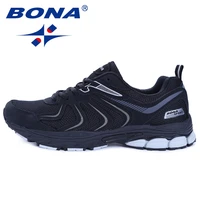 bona new arrival hot style men running shoes lace up breathable comfortable sneakers outdoor walking footwear men free shipping