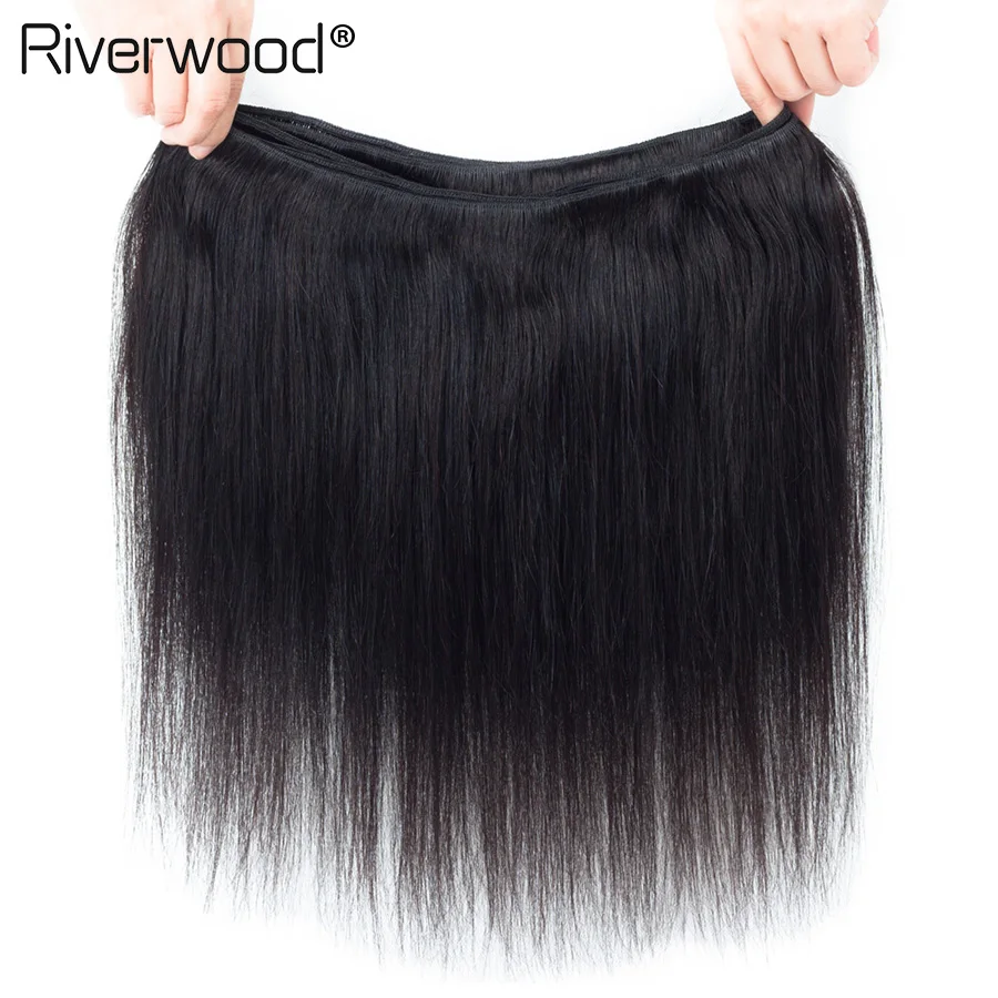 Бразильские пучки волос с закрытием прямые 100% Remy человеческие волосы плетение 3