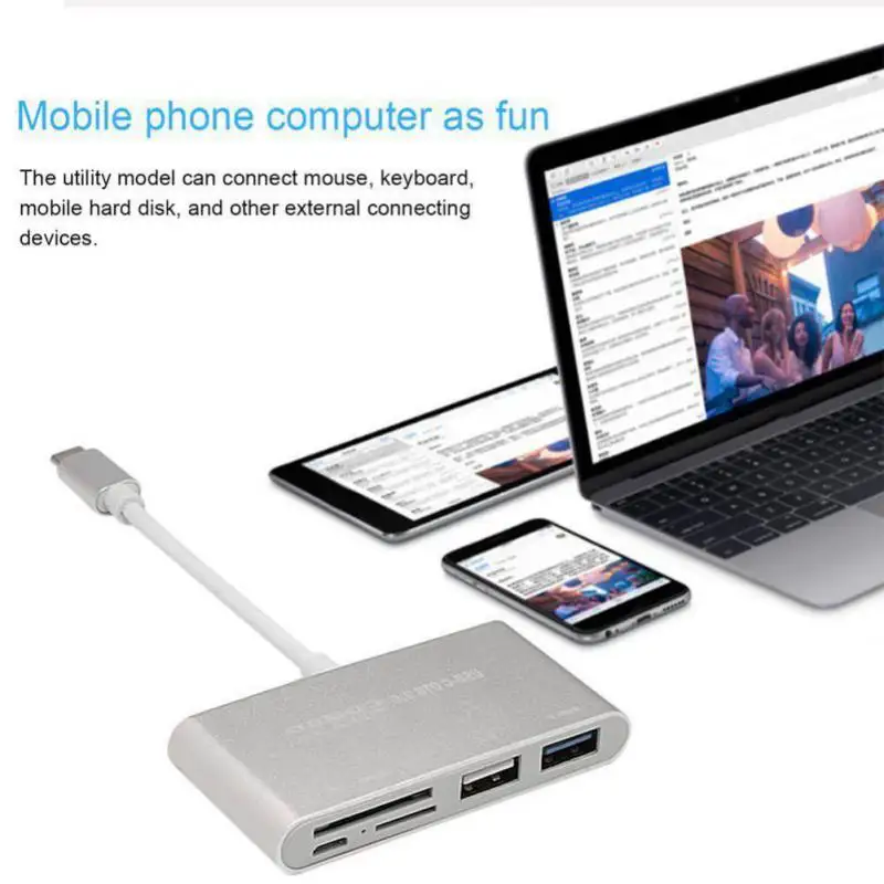 USB-C to USB 3.0 Usb2.0 SD/TF Card Reader Micro usb Type-C Adapter High Speed Combo Hub Converters For Macbook Air for Dell XPS |