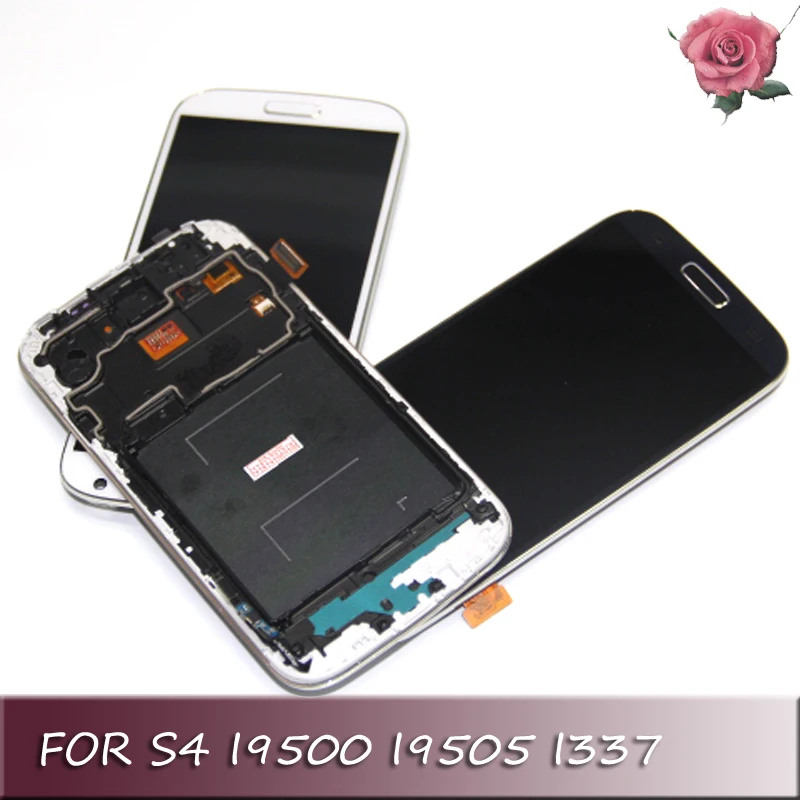 Для Samsung galaxy s4 экран для Galaxy S4 i9505 i9500 ЖК дисплей сенсорный дигитайзер рамка в