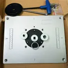 Алюминиевая пластина для фрезерного станка 300x235x9,5 мм, со стальной направляющей втулкой и подъемным инструментом для фрезерного станка по дереву, гравировального станка