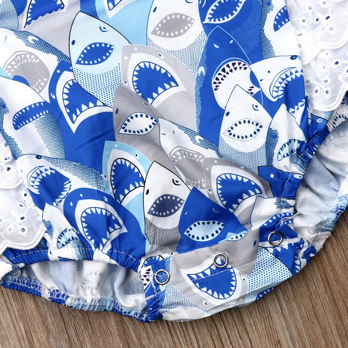 Infant Newborn Baby Girls Boy Romper Summer New Born Clothes Shark Print Sleeveless Jumpsuit Playsuit Sunsuit Girl Costumes | Мать и