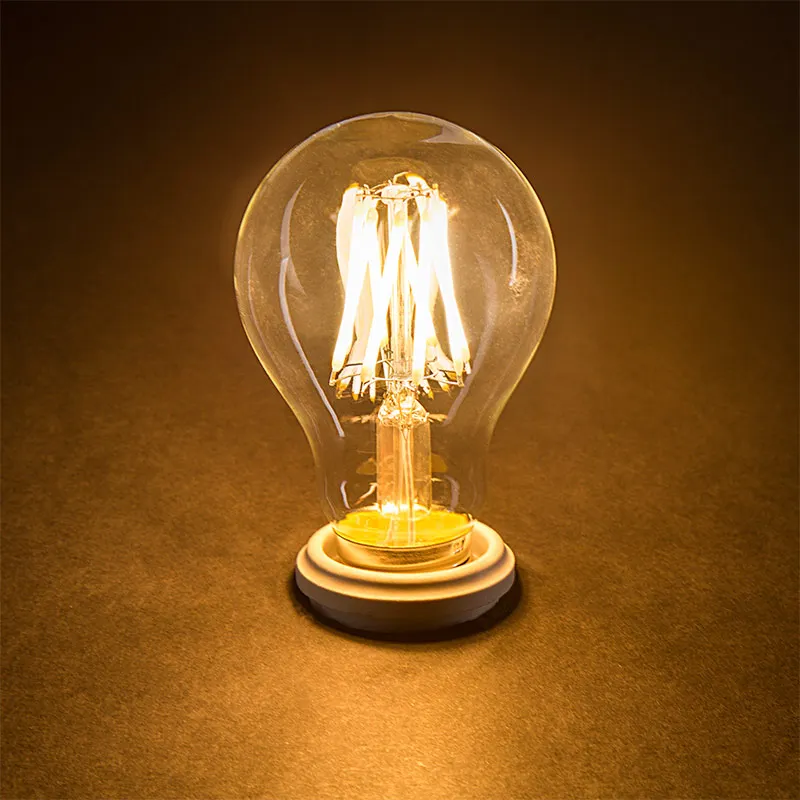 Grensk 8 W 10 W Edison A19 Глобус лампа старинная светодиодная нить лампочка теплый белый, холодный белый E26 110 V E27 220 V Диммируемый светодиодный светильник