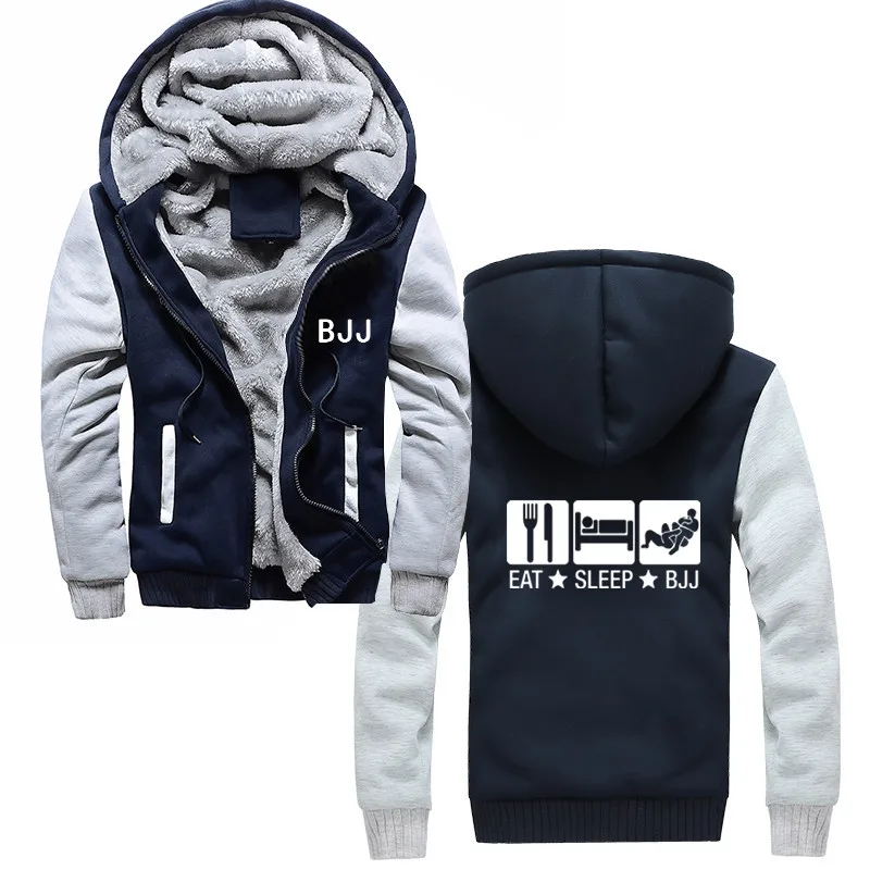 Забавная Толстовка бразильского джиу джитсу дзюдо Eat Sleep Bjj повседневные мужские