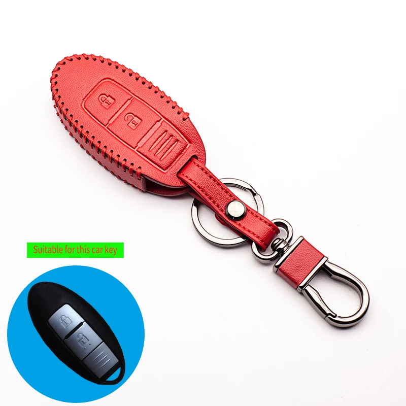 Кожаный чехол для ключей Nissan Tidda Livida X Trail T31 T32 3 кнопки 4 цвета|key case for car|nissan car key