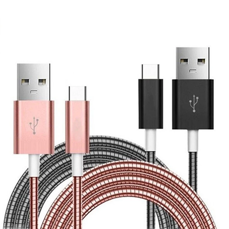 Металлический Плетеный Micro usb type-C кабель для huawei P20 Micro USB C кабель передачи данных для быстрой зарядки для Xiaomi Oneplus Redmi шнур зарядного устройства