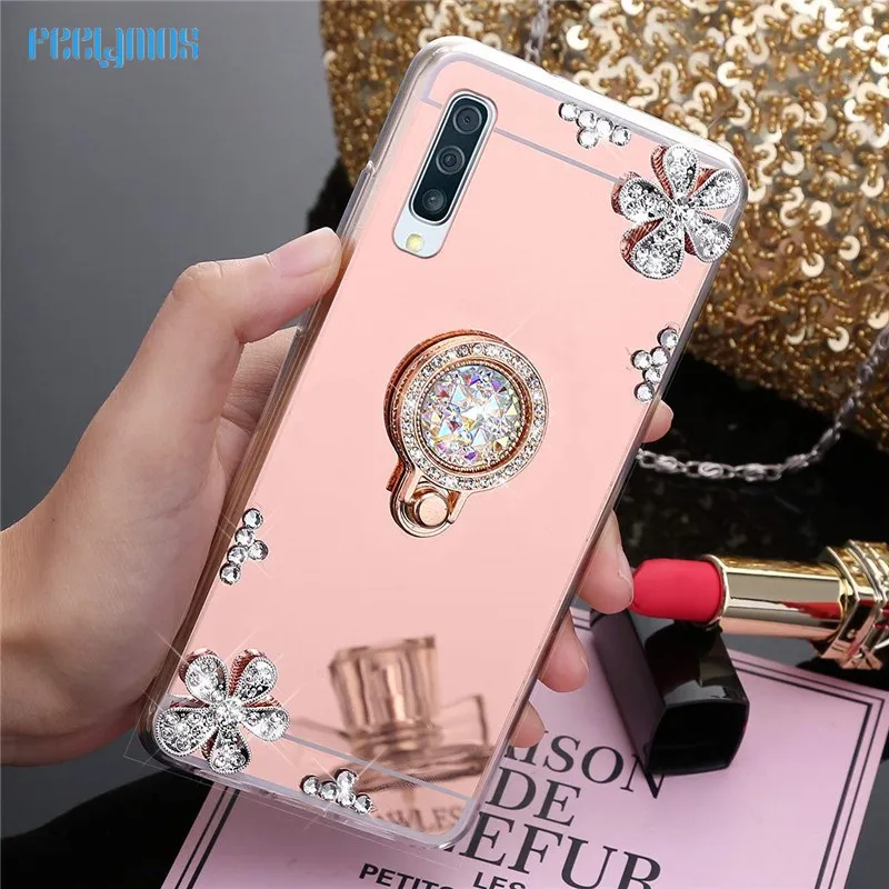 Зеркалоалмазный чехол для samsung Galaxy A50 A70 A30 A40 M10 M20 M30 S10E S8 S9 S10 плюс J6 J4 A8 A6 A7 A9 2018 3D