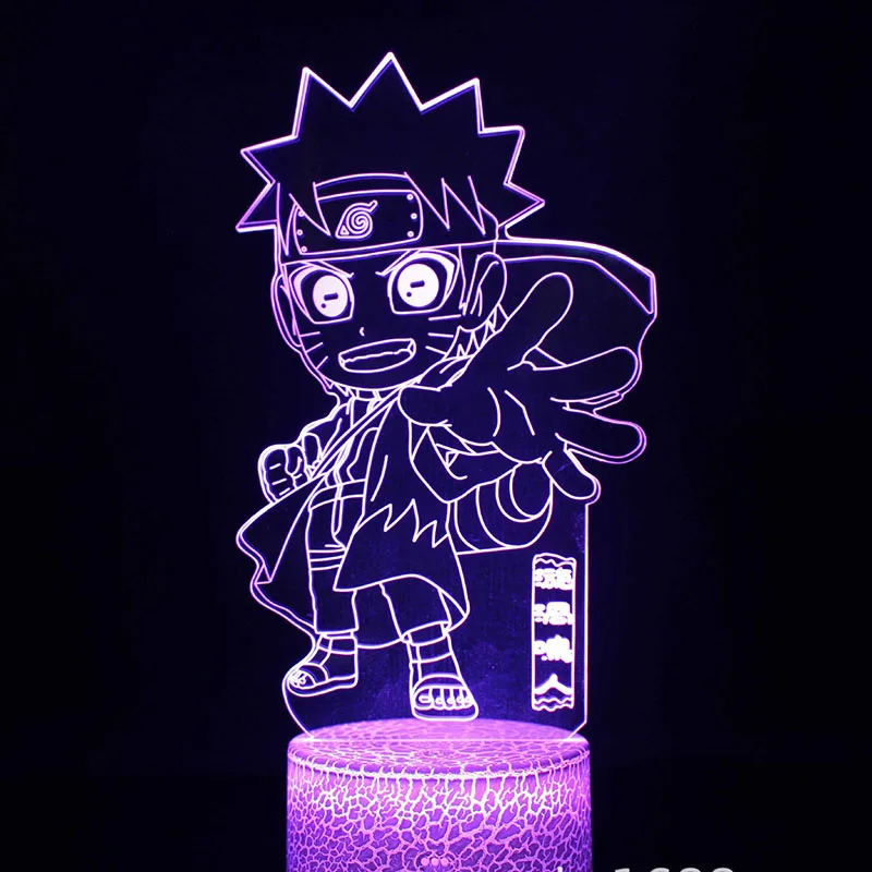 Новинка 2019Hokage Наруто фигурка Usb 3d светодиодный ночной Светильник Gaara сенсорный датчик декоративный светильник s для мальчиков подарок для детей настольная лампа Kakashi